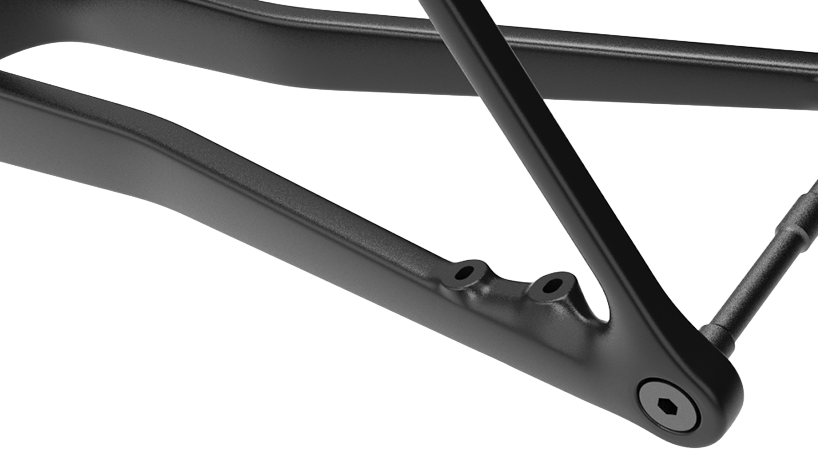 Chainstay with mounting points in detail