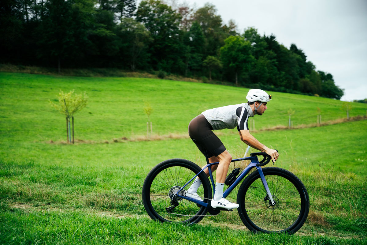 Rider on the Callis 32 on a slope