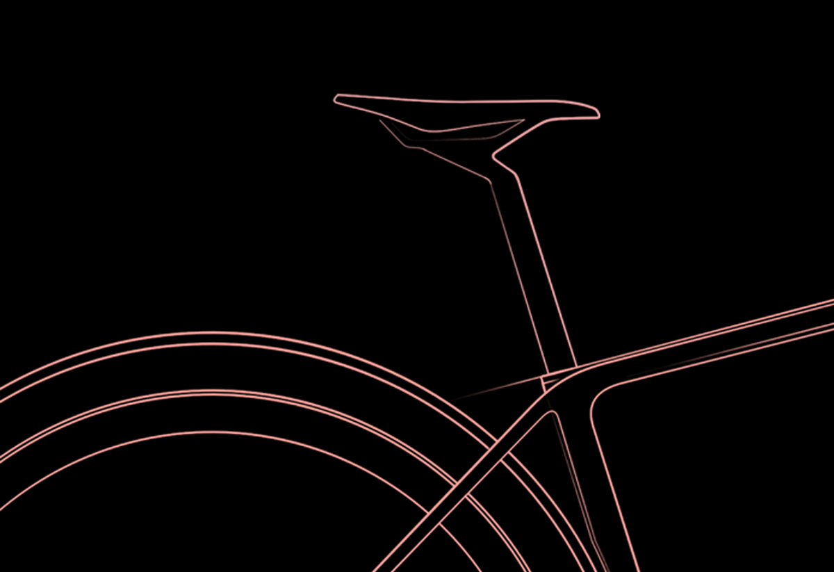 Line drawing of the Callis 32, saddle and rear triangle